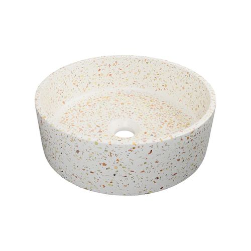 Vasque à Poser Ronde En Terrazzo 36cm