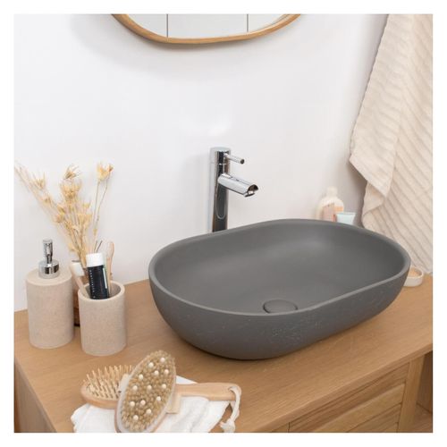 Vasque à Poser Ovale Flore 53x35cm