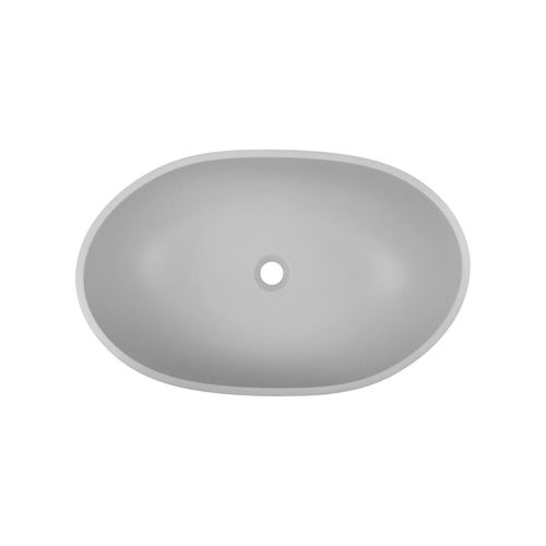 Vasque à Poser Organique En Béton Gris 57x37cm