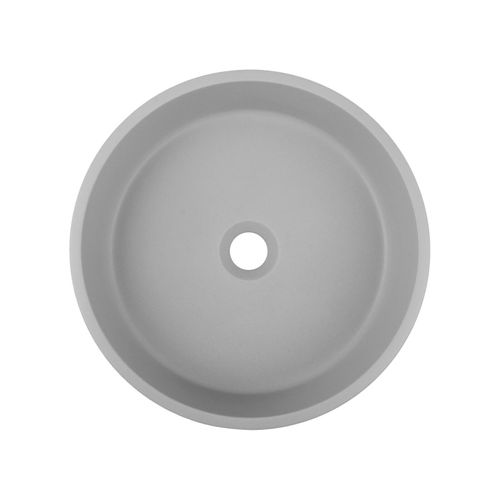 Vasque à Poser Ronde En Béton Gris 36cm