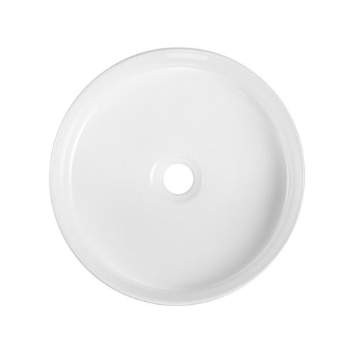 Vasque à Poser Ronde En Céramique Blanc Texturé 36cm