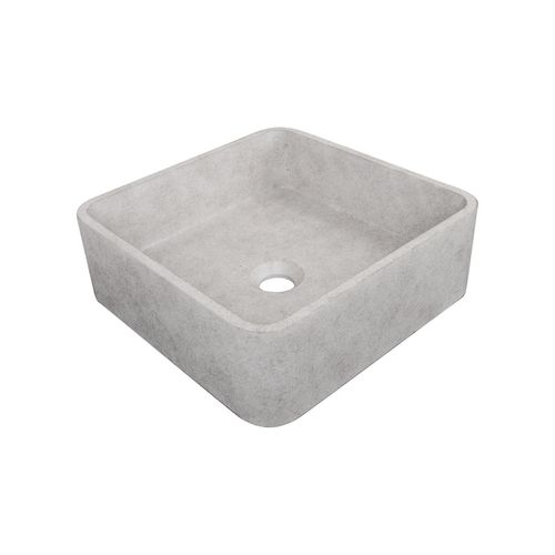 Vasque à Poser Carrée En Béton Brossé 36cm