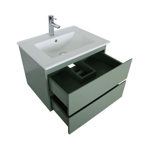 Ensemble Meuble Simple Vasque Sorrento 60 Cm + Robinet + Miroir