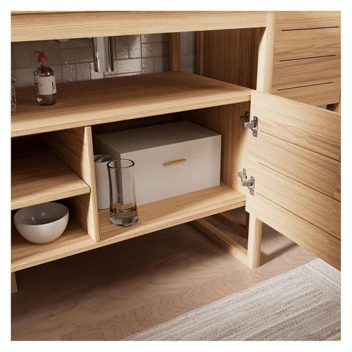 Ensemble Meuble Double Vasque Atoll 140 Cm + Vasques + Robinets + Miroir