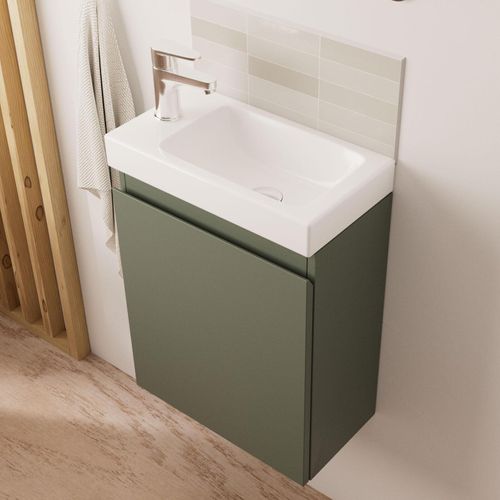 Meuble Lave-mains Lisa + Miroir Ovale