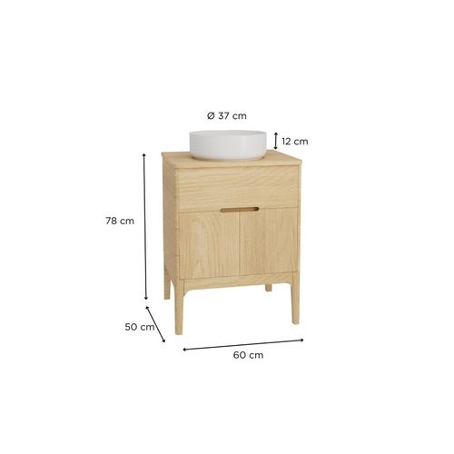 Ensemble Meuble Simple Vasque Alaska 60cm + Vasque
