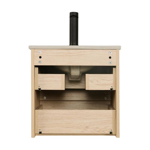 Ensemble Meuble Simple Vasque Sorrento 45 Cm + Robinet + Miroir