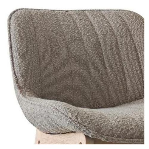 Lot De Chaises Milk D'îlot Et Bar En Chêne Et Assise Tissu Bouclette 65cm