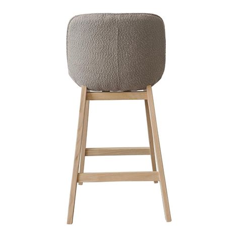 Lot De Chaises Milk D'îlot Et Bar En Chêne Et Assise Tissu Bouclette 65cm