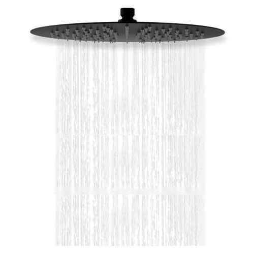 Tête De Douche Ronde En Abs Noire Nera