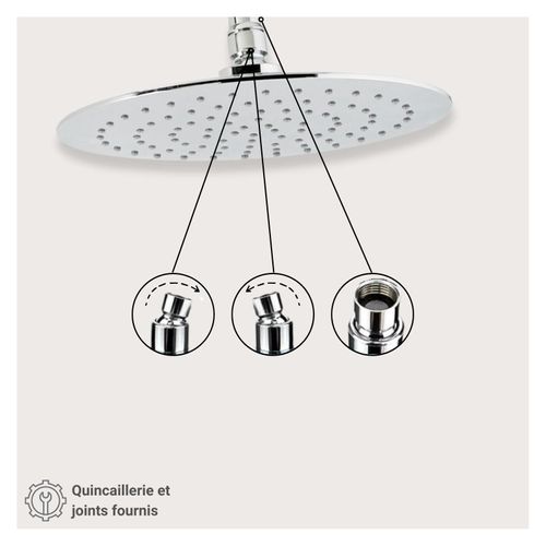 Tête De Douche Chromée Ronde Alvea