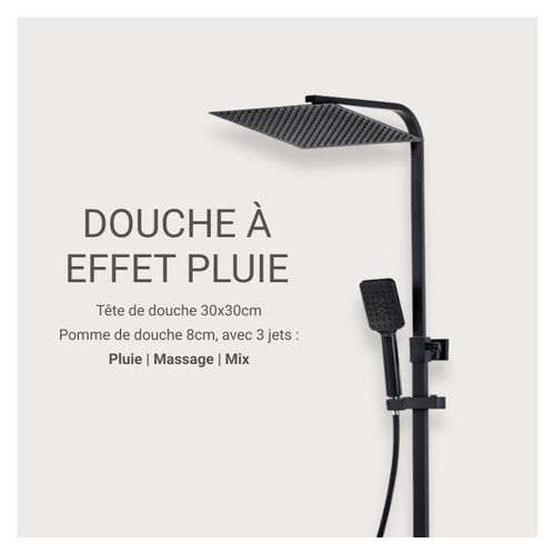 Colonne De Douche Carrée En Inox Mork