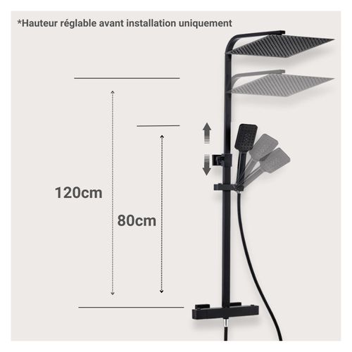 Colonne De Douche Carrée En Inox Mork
