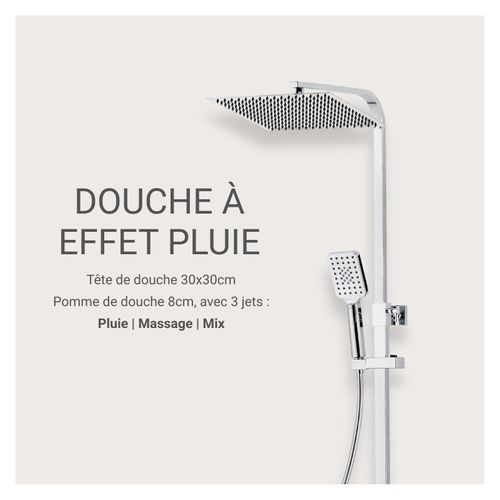 Colonne De Douche Carrée En Inox Mork