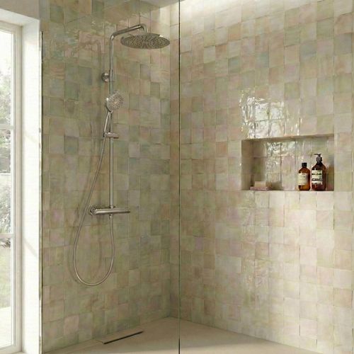 Colonne De Douche Ronde Chromée Ishka