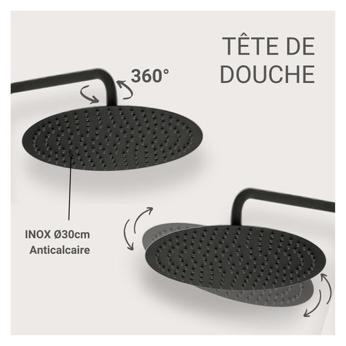 Colonne De Douche Ronde En Inox Bruma