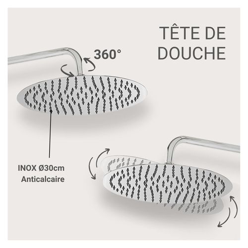 Colonne De Douche Ronde En Inox Bruma