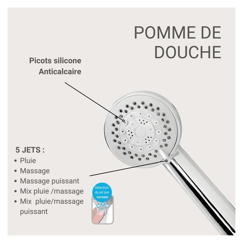 Douchette Chromée 5 Jets Ondra