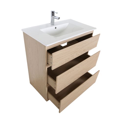 Meuble Simple Vasque Sorrento 80cm - Avec  Plan Vasque Céramique