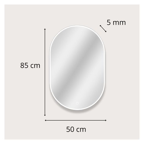 Miroir LED Ovale Avec Rétroéclairage Lumea