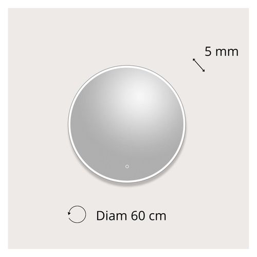 Miroir LED Rond Avec Rétroéclairage Candra