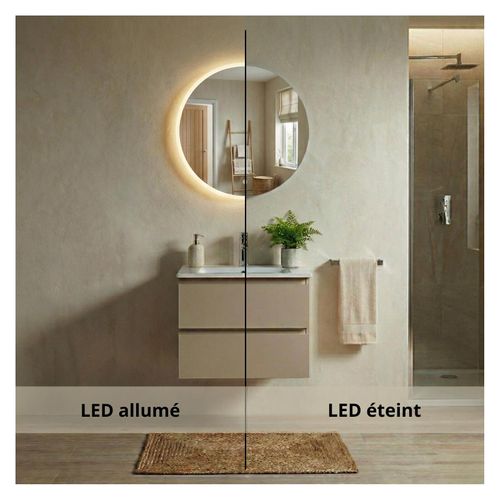 Miroir LED Rond Avec Rétroéclairage Candra