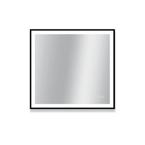 Miroir LED Rectangulaire Avec Cadre Alu Noir Veluna