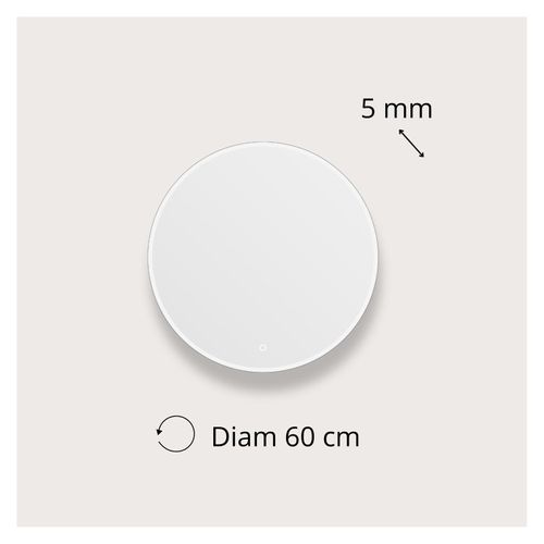 Miroir LED Rond Avec Cadre Rétroéclairé Oraya