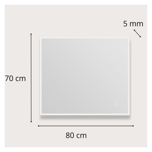 Miroir LED Rectangulaire Cadre Rétro-éclairé Eclips