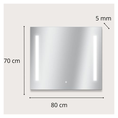 Miroir LED Rectangulaire Éclairage Latéral Lumena