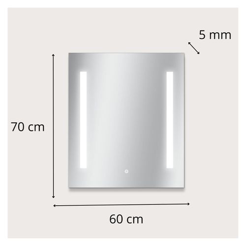 Miroir LED Rectangulaire Éclairage Latéral Lumena