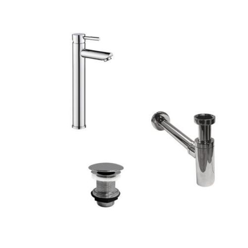 Robinet Bec Haut Tap + Bonde Liv + Siphon Simon