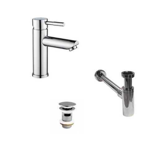 Robinet Bec Bas + Bonde Clint + Siphon Simon