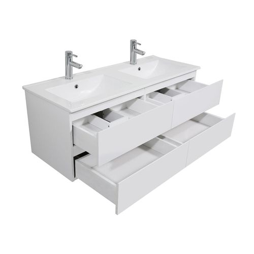 Ensemble Double Vasque Sorrento 120cm Avec Vasque, Robinets Et Miroirs