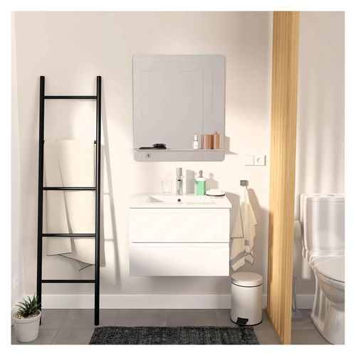 Ensemble Meuble Simple Vasque Sorrento 60 Cm + Robinet + Miroir