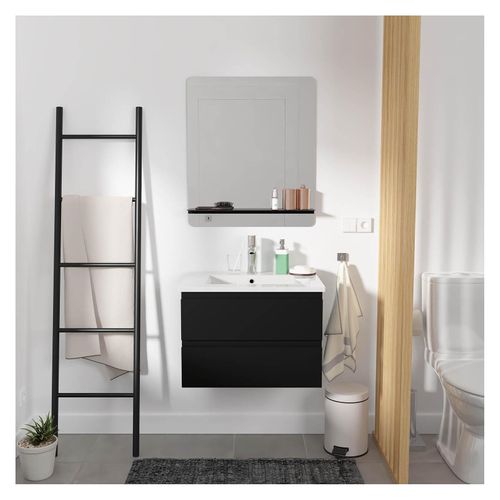 Ensemble Meuble Simple Vasque Sorrento 60 Cm + Robinet + Miroir