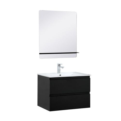 Ensemble Meuble Simple Vasque Sorrento 60 Cm + Robinet + Miroir