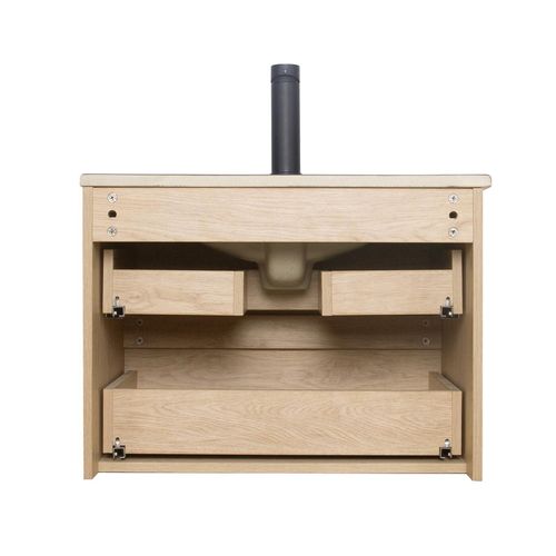 Ensemble Meuble Simple Vasque Sorrento 60 Cm + Robinet + Miroir