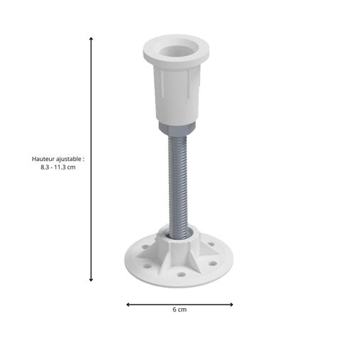 Lot De 8 Pieds Lyra Pour Receveur De Douche 8-11cm - Ajustables En Hauteur