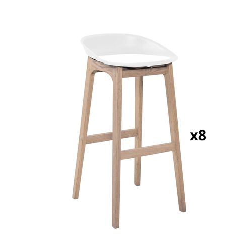 Lot De Tabourets De Bar En Bois 65cm Riva