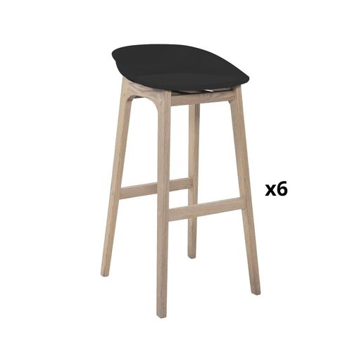 Lot De Tabourets De Bar En Bois 65cm Riva