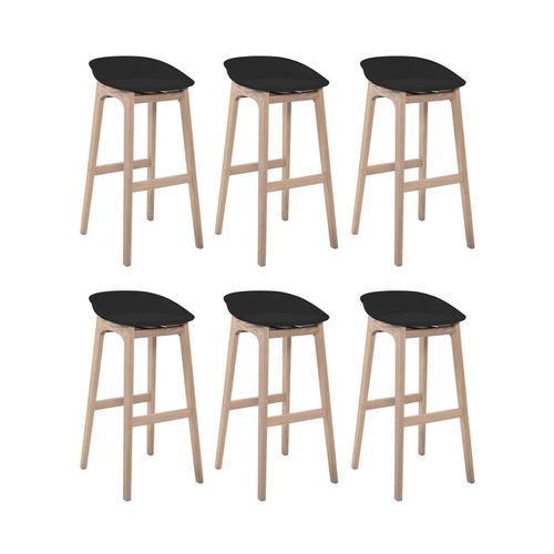 Lot De Tabourets De Bar En Bois 65cm Riva