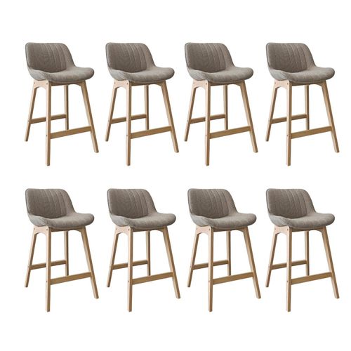Lot De Chaises Milk D'îlot Et Bar En Chêne Et Assise Tissu Bouclette 65cm