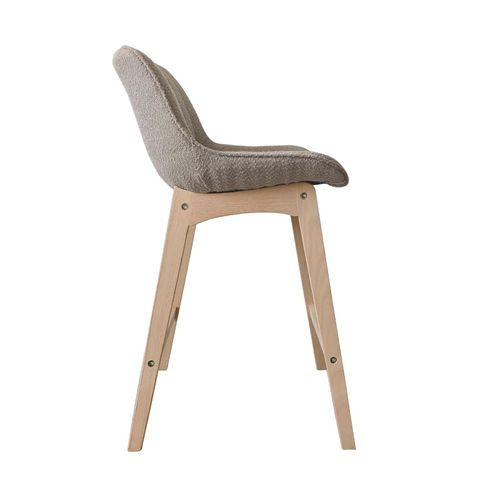 Lot De Chaises Milk D'îlot Et Bar En Chêne Et Assise Tissu Bouclette 65cm