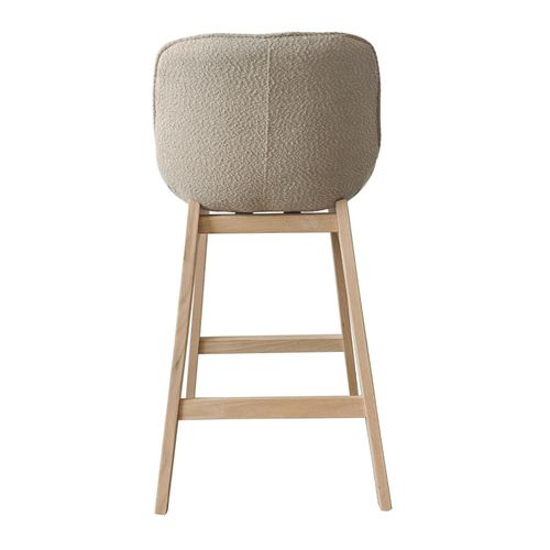 Lot De Chaises Milk D'îlot Et Bar En Chêne Et Assise Tissu Bouclette 65cm