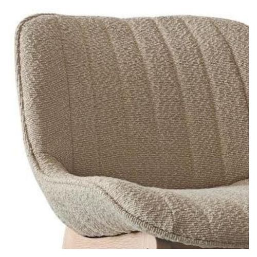 Lot De Chaises Milk D'îlot Et Bar En Chêne Et Assise Tissu Bouclette 65cm
