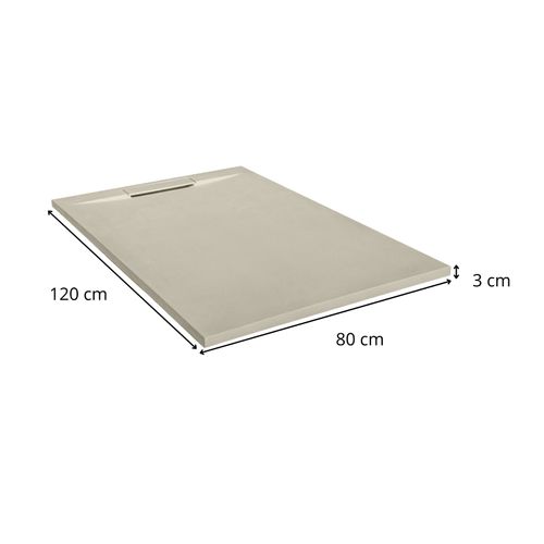 Receveur De Douche Ona Aspect Pierre Extra-plat Sable