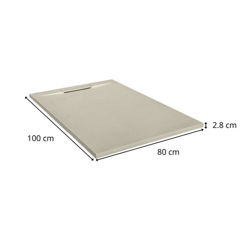 Receveur De Douche Ona Aspect Pierre Extra-plat Sable