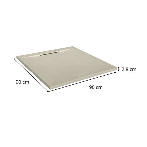 Receveur De Douche Ona Aspect Pierre Extra-plat Sable