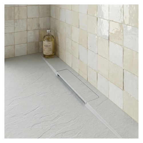 Receveur De Douche Ona Aspect Pierre Extra-plat Gris Clair